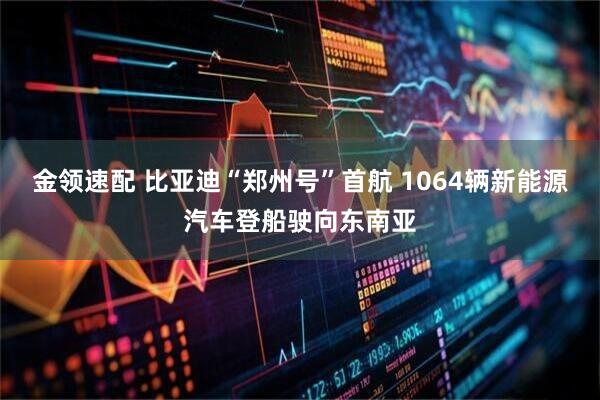 金领速配 比亚迪“郑州号”首航 1064辆新能源汽车登船驶向东南亚